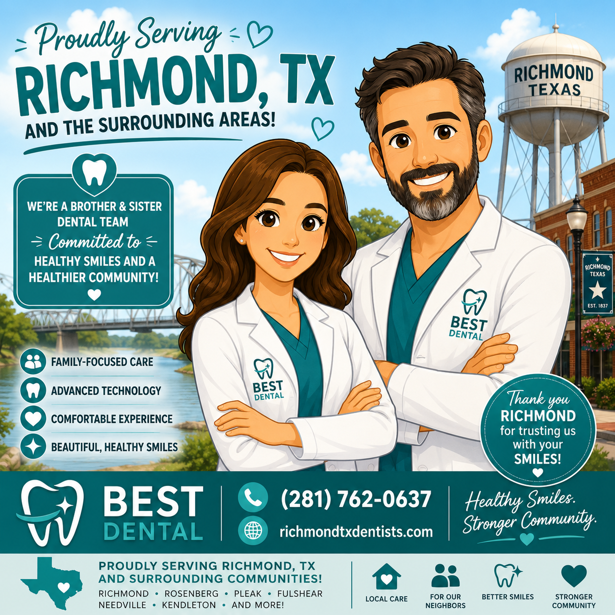 Dr. Jasmine and Dr. Sonny Naderi, brother and sister dentists serving Richmond and surrounding areas