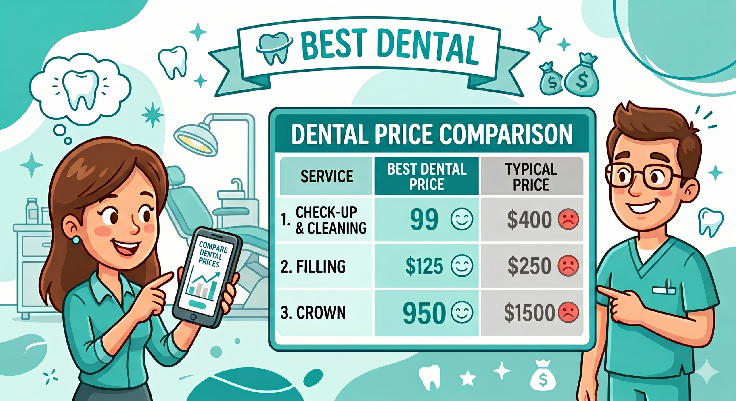 Best Dental at 22377 Bellaire Blvd Richmond TX with published flat-rate pricing serving patients from Houston, Sugar Land, Katy, and Richmond