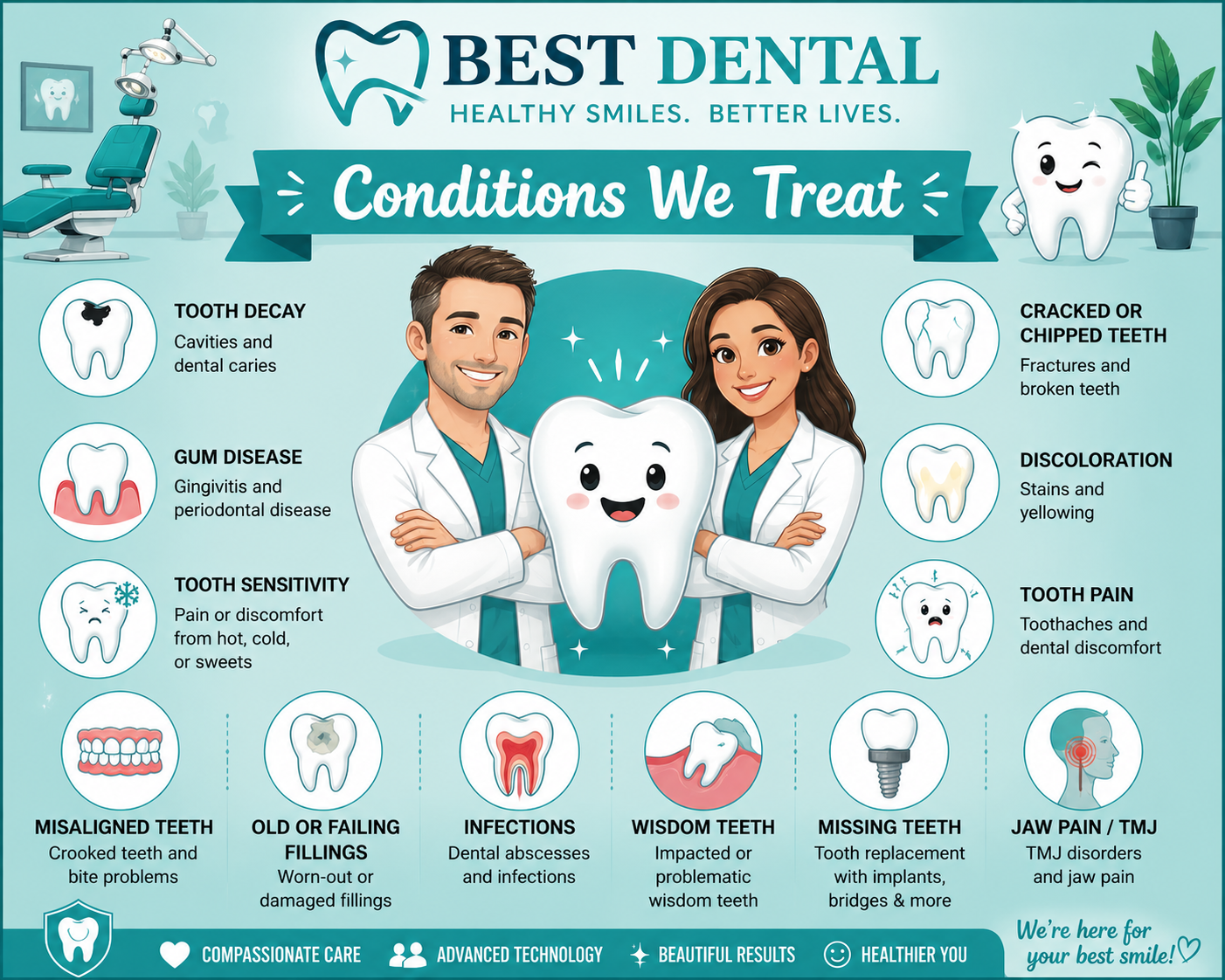 Dental conditions treated at Best Dental in Richmond TX