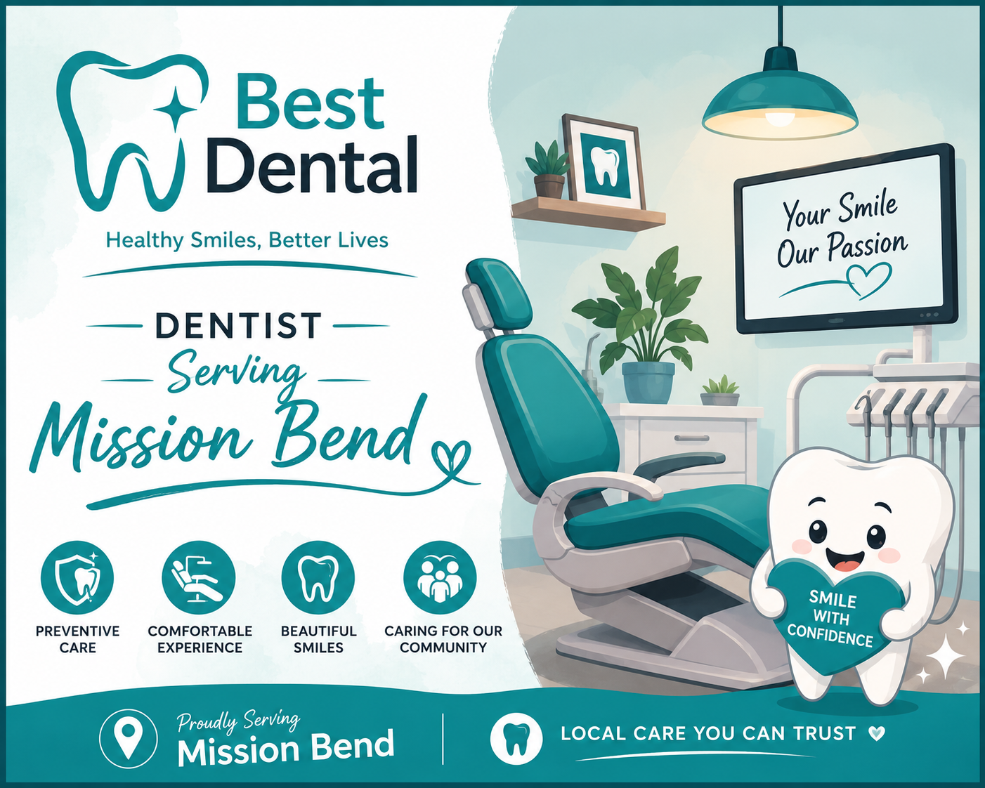 Best Dental serves the Mission Bend community in Richmond, TX