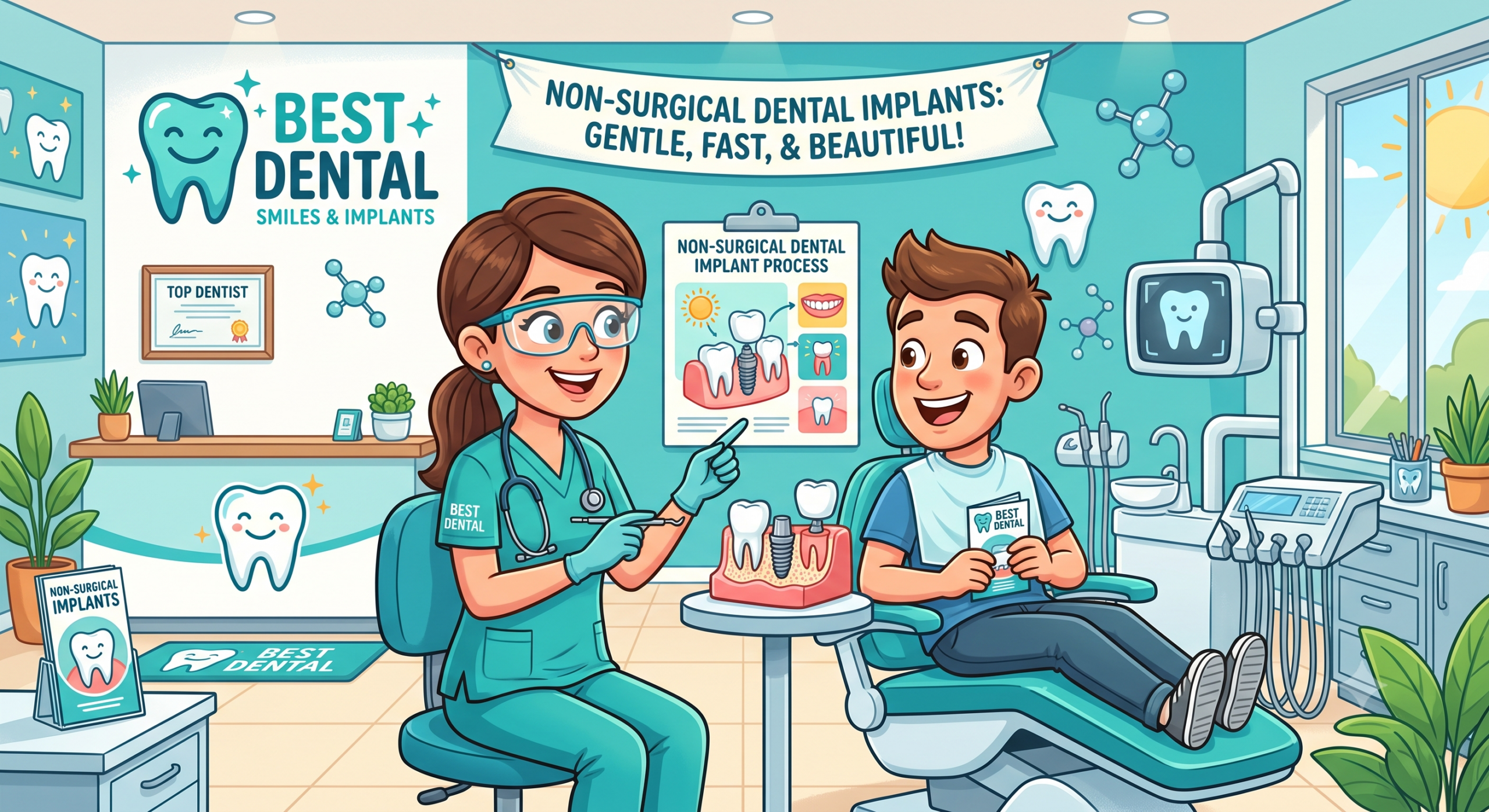 Best Dental Richmond TX near Houston offering non-surgical flapless dental implants with 3D CBCT imaging